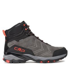 Trekkingi CMP. Szare botki sznurowane CMP, bez wzorów, bez obcasa, bez zapięcia. Za 349.99 zł.