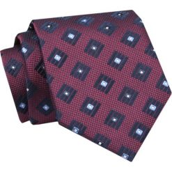 Krawat - ALTIES - Bordowy, Figury Geometryczne. Czerwone krawaty i muchy Alties, bez wzorów, z tkaniny. Za 49.00 zł.