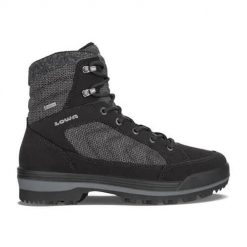 Buty trekkingowe męskie Lowa Isarco Gtx. Czarne buty turystyczne Lowa, na zimę, bez wzorów, z materiału, bez zapięcia, trekkingowe. Za 797.00 zł.