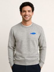 WOOOP Bluza w kolorze szarym rozmiar: L. Szare bluzy Wooop, l, bez wzorów, z bawełny, bez kaptura. Za 100.99 zł.