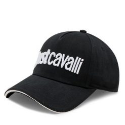 Czapka z daszkiem Just Cavalli. Czarne czapki z daszkiem Just Cavalli, bez wzorów. Za 249.99 zł.