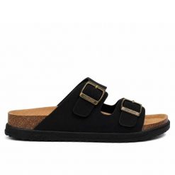 Klapki męskie Wrangler BELVILLE SLIDER MEN LOW. Brązowe klapki Wrangler, z jeansu. Za 129.00 zł.