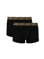 Emporio Armani Bokserki "2 Pack" | 111210 4F598 | Mężczyzna | Czarny, Złoty. Czarne bokserki Emporio Armani, l, bez wzorów, z bawełny. W wyprzedaży za 179.00 zł.
