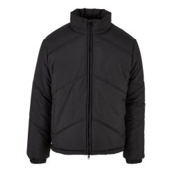 Kurtka Puchowa Męska Strzała Zszywana. Szare kurtki Urban Classics, m, bez wzorów, z puchu, bez kaptura. Za 333.99 zł.
