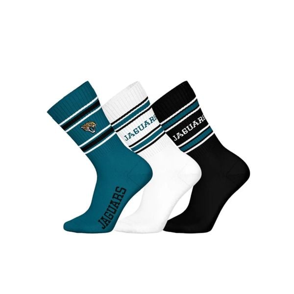 Skarpetki Jacksonville Jaguars (x3). Niebieskie skarpety FANATICS, bez wzorów, z bawełny. Za 95.50 zł.