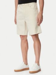 Guess Szorty jeansowe M6GDVB D1097 Kremowy Relaxed Fit. Białe szorty Guess, m, z aplikacjami, z bawełny. Za 394.99 zł.