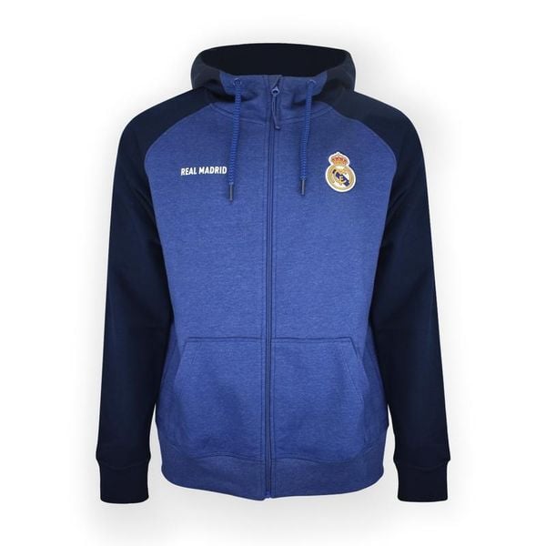 Granatowa bluza z kapturem Real Madryt. Niebieskie bluzy REAL MADRID, bez wzorów, z kapturem. W wyprzedaży za 301.26 zł.