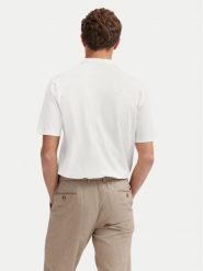 Bugatti Polo 8150-75021C Biały Regular Fit. Białe koszulki polo Bugatti, m, bez wzorów, z bawełny, bez kołnierzyka, bez ramiączek. Za 229.99 zł.