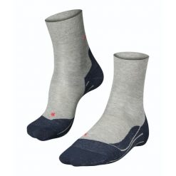 Skarpetki Falke RU4. Szare skarpety Falke, bez wzorów, z bawełny. Za 137.00 zł.