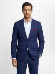 Finshley & Harding London kurtka modułowa Mężczyźni Slim Fit niebieski, 52. Niebieskie kurtki Finshley & Harding London, m, bez wzorów, z syntetyku, bez kaptura. Za 699.95 zł.