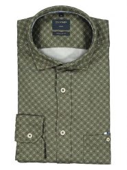 OLYMP Koszula "039" - Regular fit - w kolorze oliwkowym rozmiar: M. Zielone koszule Olymp, m, bez wzorów, z bawełny, bez kołnierzyka, bez ramiączek. Za 121.95 zł.