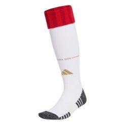 Getry podstawowe FC Bayern 26/27. Białe legginsy długie sportowe Adidas, l, bez wzorów, z bawełny, do piłki nożnej. Za 99.95 zł.