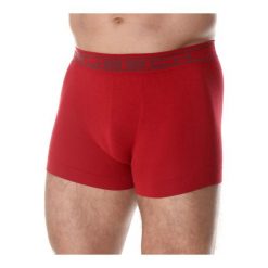 Bokserki męskie bawełniane Brubeck COMFORT COTTON. Czerwone bokserki Brubeck, m, bez wzorów, z bawełny. Za 39.99 zł.