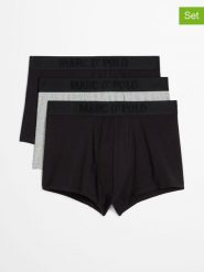 Marc O´Polo Bodywear Bokserki (3 pary) w kolorze czarno-jasnoszarym rozmiar: S. Czarne bokserki s, bez wzorów. Za 119.95 zł.