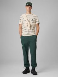 4F Spodnie casual joggery męskie - zielone XXL. Zielone spodnie materiałowe 4F, na co dzień, m, bez wzorów, z tkaniny, casualowe. Za 249.99 zł.