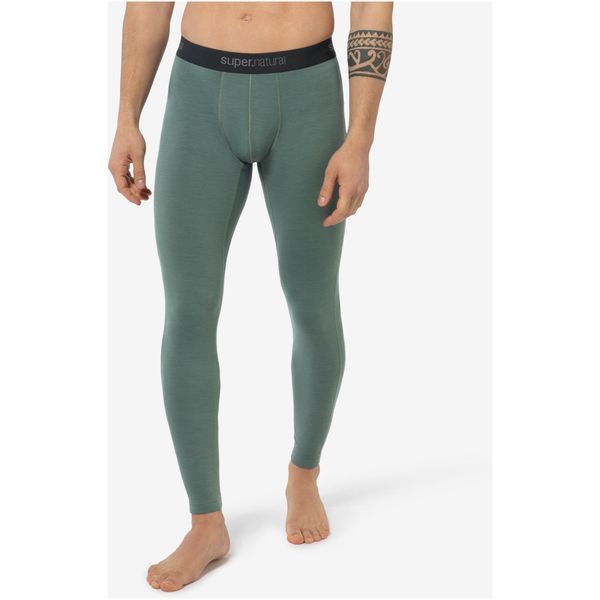 Legginsy termoaktywne męskie SUPER.NATURAL. Zielone bielizna termoaktywna super.natural, m, bez wzorów, bez ramiączek. W wyprzedaży za 259.99 zł.