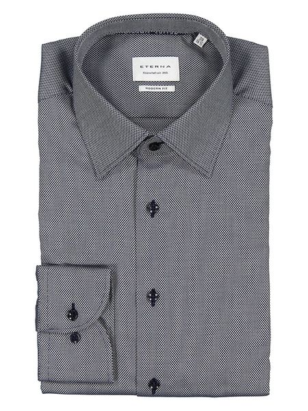 Eterna Koszula - Modern fit - w kolorze granatowo-szarym rozmiar: 45. Niebieskie koszule Eterna, bez wzorów, z bawełny, bez kołnierzyka, bez ramiączek. Za 161.82 zł.