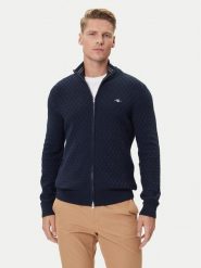 Gant Kardigan 8030263 Granatowy Regular Fit. Niebieskie swetry rozpinane GANT, l, bez wzorów, z bawełny, bez kołnierzyka, bez ramiączek. Za 579.99 zł.