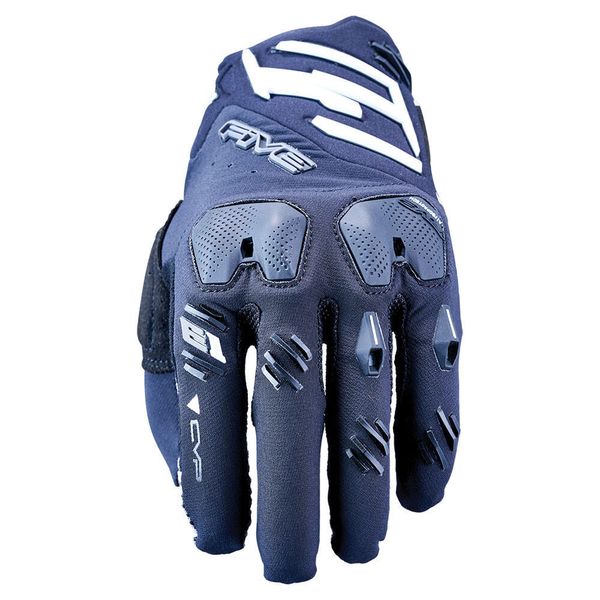 Rękawiczki E1 - CZARNO-BIAŁE (czarno-białe) - S/8. Białe rękawiczki FIVE GLOVES, bez wzorów. Za 268.00 zł.
