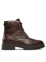 Jack&Jones Trzewiki 12243418 Brązowy. Brązowe botki sznurowane Jack&Jones, bez wzorów, ze skóry, bez obcasa, bez zapięcia. Za 479.99 zł.