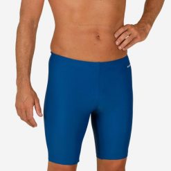 Spodenki pływackie Jammer męskie Nabaiji 100 Basic. Niebieskie odzież kąpielowa NABAIJI, m, bez wzorów, z elastanu, klasyczne. Za 79.99 zł.