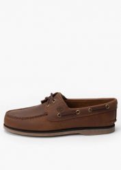 Mokasyny męskie Timberland Classic Boat 2 Eye. Brązowe mokasyny Timberland, bez wzorów, ze skóry, bez obcasa, bez zapięcia. Za 519.99 zł.