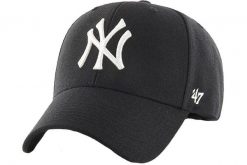 Czapka z daszkiem New York Yankees - Snapback - MVP Woolblend - Regulowana. Czarne czapki z daszkiem 47 Brand, bez wzorów, z materiału. Za 159.95 zł.
