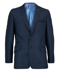 Granatowa Elegancka Marynarka, Taliowana, 2 Guziki, 2 Rozcięcia - Casino, Męska. Niebieskie garnitury Casino, na co dzień, m, bez wzorów, z poliesteru, eleganckie. Za 249.00 zł.