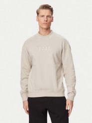 BOSS Bluza 50561510 Beżowy Regular Fit. Brązowe bluzy Boss, l, bez wzorów, z bawełny, bez kaptura. Za 499.99 zł.