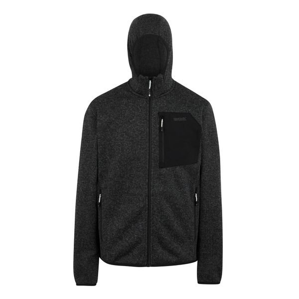 Bluza Polarowa Męska Melanżowy Pełen Suwak Newhill. Szare bluzy z kapturem Regatta, l, bez wzorów, z dzianiny, z kapturem. Za 316.99 zł.