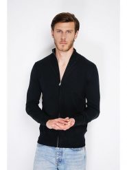 William de Faye Kardigan w kolorze czarnym rozmiar: 50. Czarne swetry rozpinane William de Faye, bez wzorów, z kaszmiru, bez kołnierzyka, bez ramiączek. Za 166.49 zł.