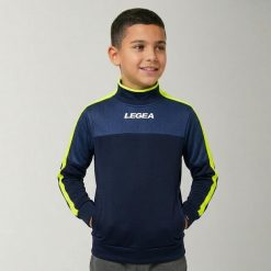 Kurtka Damasco do biegania i treningu niebiesko-żółta fluorescencyjna. Niebieskie kurtki Legea, m, bez wzorów, z bawełny, bez kaptura. Za 84.00 zł.