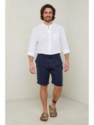 Lin Passion Szorty w kolorze granatowym rozmiar: XL/XXL. Niebieskie szorty Lin Passion, xl, bez wzorów, z bawełny. Za 127.35 zł.