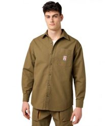 MESKA KOSZULA WRANGLER CJ 1 PKT SHIRT BEECH 112371550. Koszule Wrangler, m, bez wzorów, bez kołnierzyka, bez ramiączek. Za 189.99 zł.