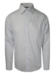 Koszula Męska, Szara w Kratkę, Elegancka z Długim Rękawem, 100% Bawełna, Taliowana -CHIAO. Szare koszule Chiao, m, bez wzorów, z bawełny, bez kołnierzyka, bez ramiączek. Za 169.00 zł.