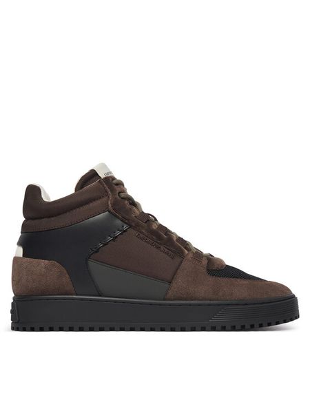 Emporio Armani Sneakersy EM004840 AF23155 Brązowy. Brązowe buty sportowe casual Emporio Armani, bez wzorów, ze skóry, bez zapięcia. Za 1,319.00 zł.