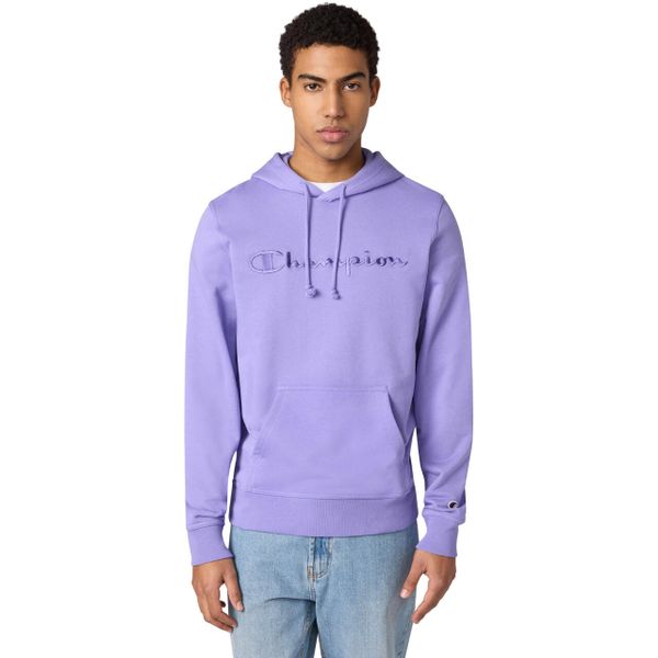 Bluza męska CHAMPION Hooded Sweatshirt. Fioletowe bluzy z kapturem Champion, m, bez wzorów, z materiału, z kapturem. Za 190.99 zł.