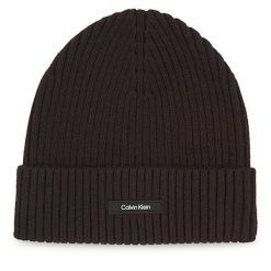 Czapka Calvin Klein. Czarne czapki zimowe CALVIN KLEIN, bez wzorów. Za 159.99 zł.