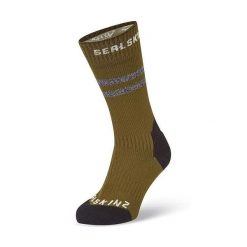 Wodoodporne skarpety Sealskinz Runton. Zielone skarpety SEALSKINZ, bez wzorów, z elastanu. Za 285.50 zł.