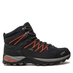 Trekkingi CMP. Czarne botki sznurowane CMP, bez wzorów, bez obcasa, bez zapięcia. Za 499.99 zł.