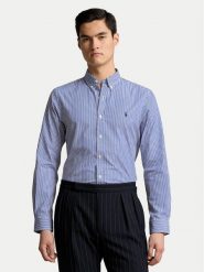 Polo Ralph Lauren Koszula 710928255008 Niebieski Custom Fit. Niebieskie koszule Polo Ralph Lauren, m, bez wzorów, z bawełny, bez kołnierzyka, bez ramiączek. Za 479.99 zł.