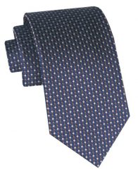 Klasyczny, Męski Krawat Alties - Ciemnoniebieski, Mikrowzór. Niebieskie krawaty i muchy Alties, bez wzorów, z tkaniny. Za 49.00 zł.