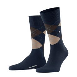 Skarpetki Burlington Edinburgh. Niebieskie skarpety Burlington, bez wzorów, z materiału. Za 134.50 zł.