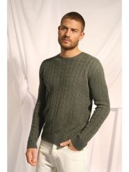 Just Cashmere Kaszmirowy sweter "Darri" w kolorze ciemnozielonym rozmiar: L. Zielone swetry nierozpinane Just Cashmere, l, bez wzorów, z kaszmiru, bez kołnierzyka, bez ramiączek. Za 630.99 zł.