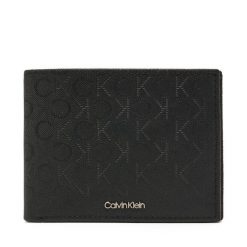 Duży Portfel Męski Calvin Klein. Czarne portfele CALVIN KLEIN, bez wzorów. Za 279.99 zł.