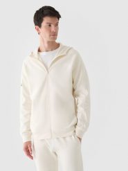 4F Bluza dresowa rozpinana z kapturem męska - beżowa XXL. Brązowe bluzy z kapturem 4F, m, bez wzorów, z bawełny, z kapturem. W wyprzedaży za 79.99 zł.