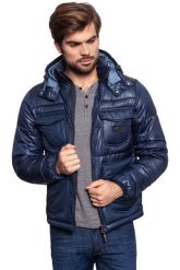 KURTKA ZIMOWA LEE LOCO PUFFER NAVY L87NWS35. Niebieskie kurtki Lee, na zimę, l, bez wzorów, z materiału, bez kaptura. Za 299.99 zł.