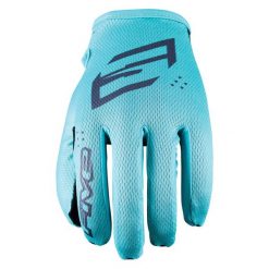 Rękawiczki XR-RIDE - GREEN WATER (turkusowe) - L/10. Niebieskie rękawiczki FIVE GLOVES, bez wzorów, ze skóry. Za 87.00 zł.