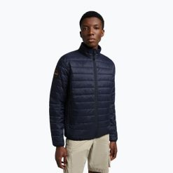 Kurtka puchowa męska Napapijri. Niebieskie kurtki Napapijri, l, bez wzorów, z puchu, bez kaptura. Za 359.99 zł.