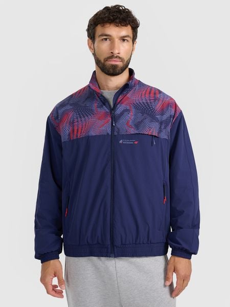 4F Kurtka przejściowa męska - granatowa L. Niebieskie kurtki 4F, l, bez wzorów, bez kaptura. Za 249.99 zł.